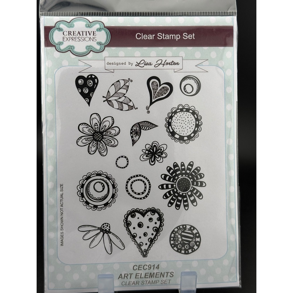 Creative Expressions Lisa Horton Art Elements Clear Stamp Set CEC914 Flowers
